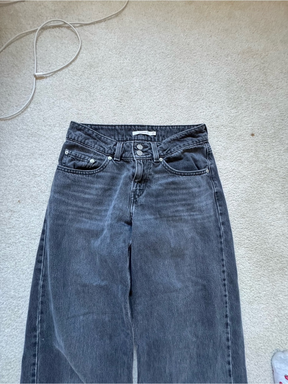Women’s Levi’s Superlow Gray/Black Jeans